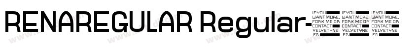 RENAREGULAR Regular字体转换